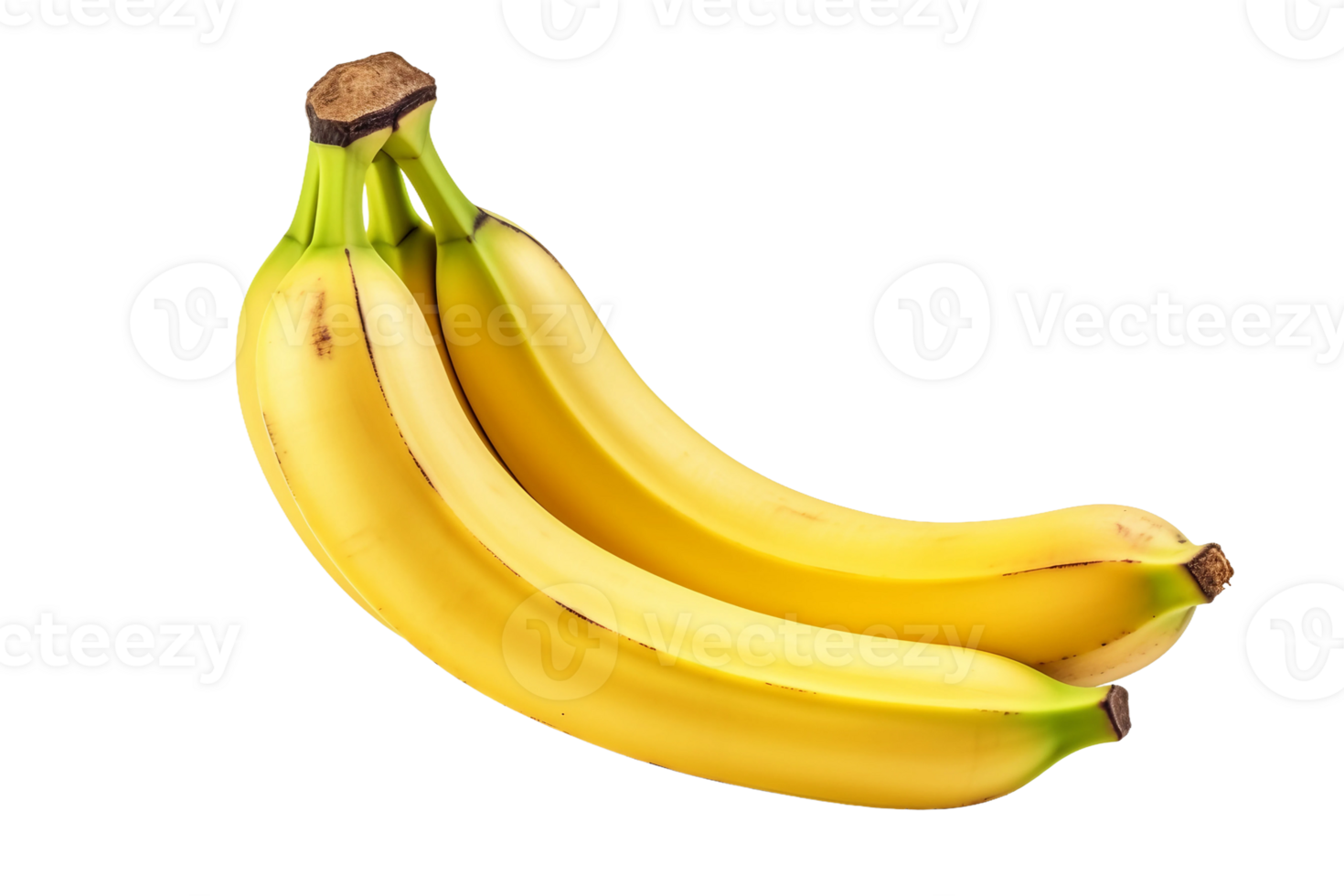 AI generated Vibrant Banana Illustration on Transparent background png