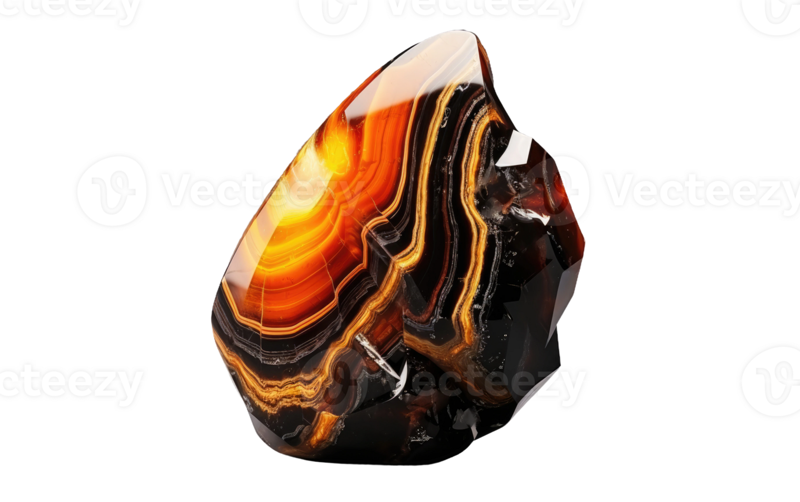 AI generated Onyx Mineral Gemstone on Transparent background png
