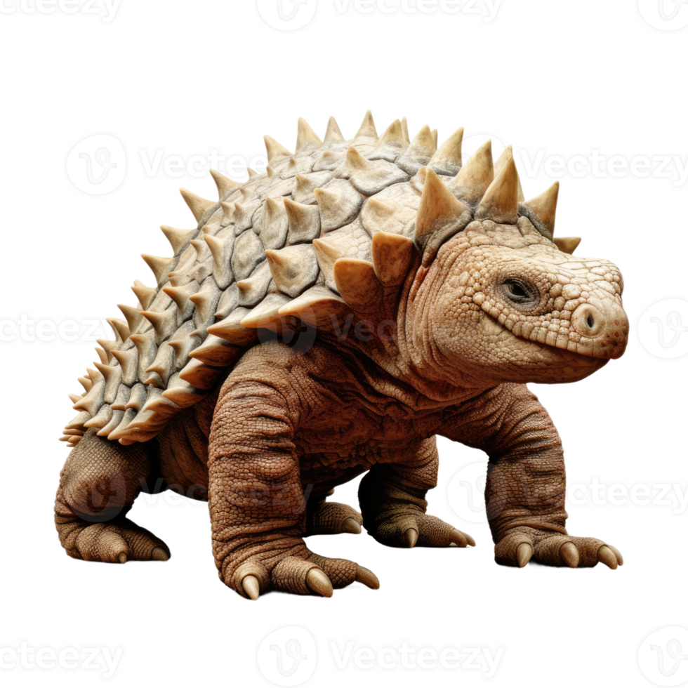 AI generated Impressive Ankylosaurus Realism, on transparent background. png