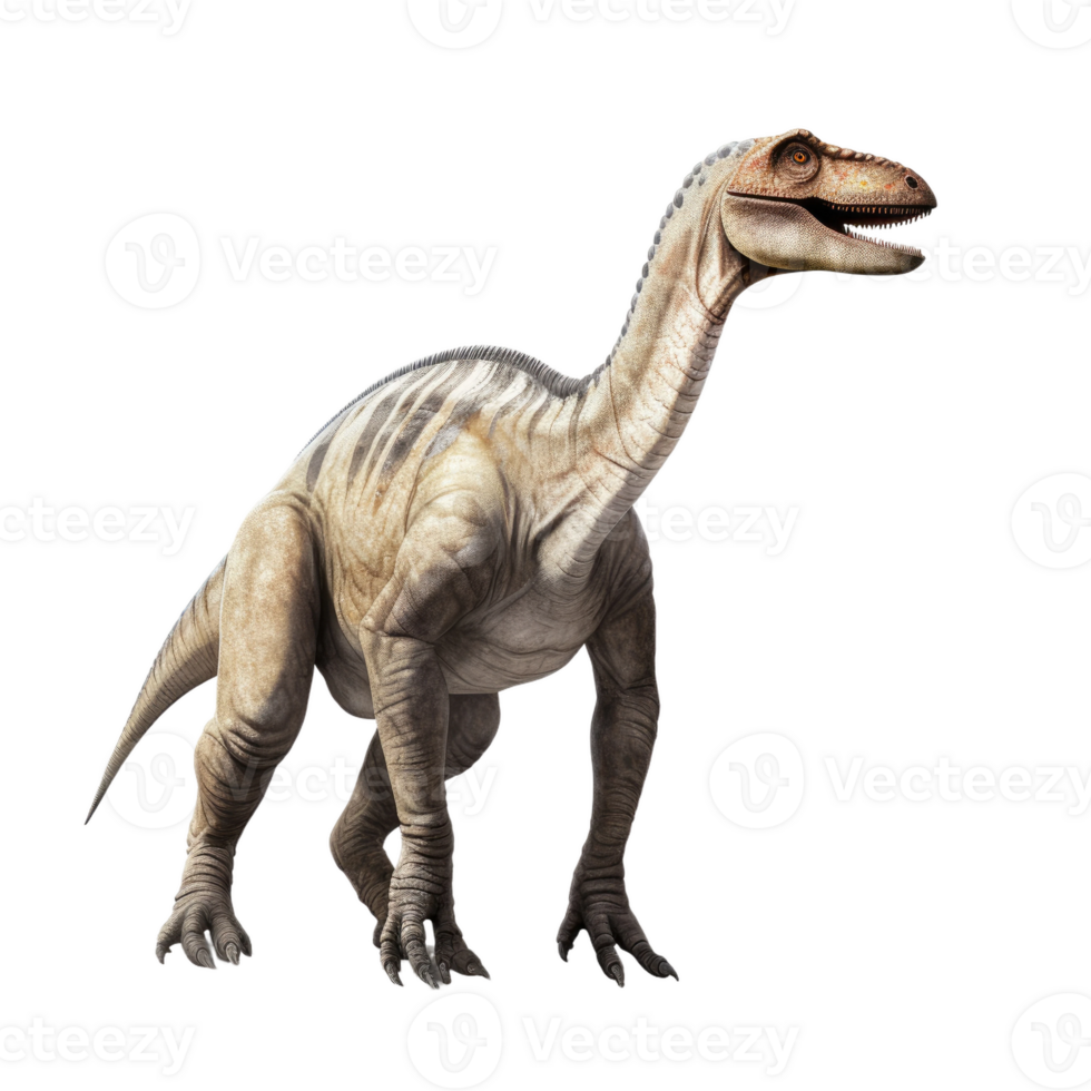 ai generado realista edmontosaurio, en transparente antecedentes. png