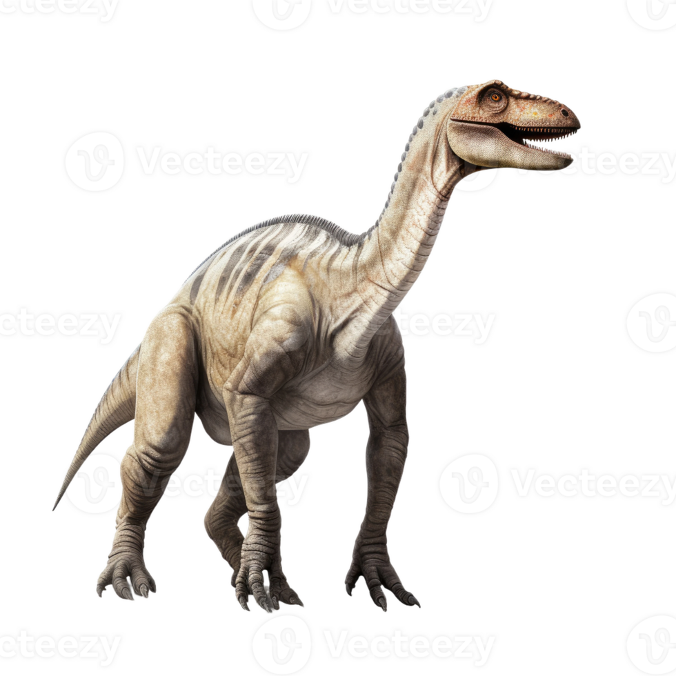 ai genererad realistisk edmontosaurus, på transparent bakgrund. png