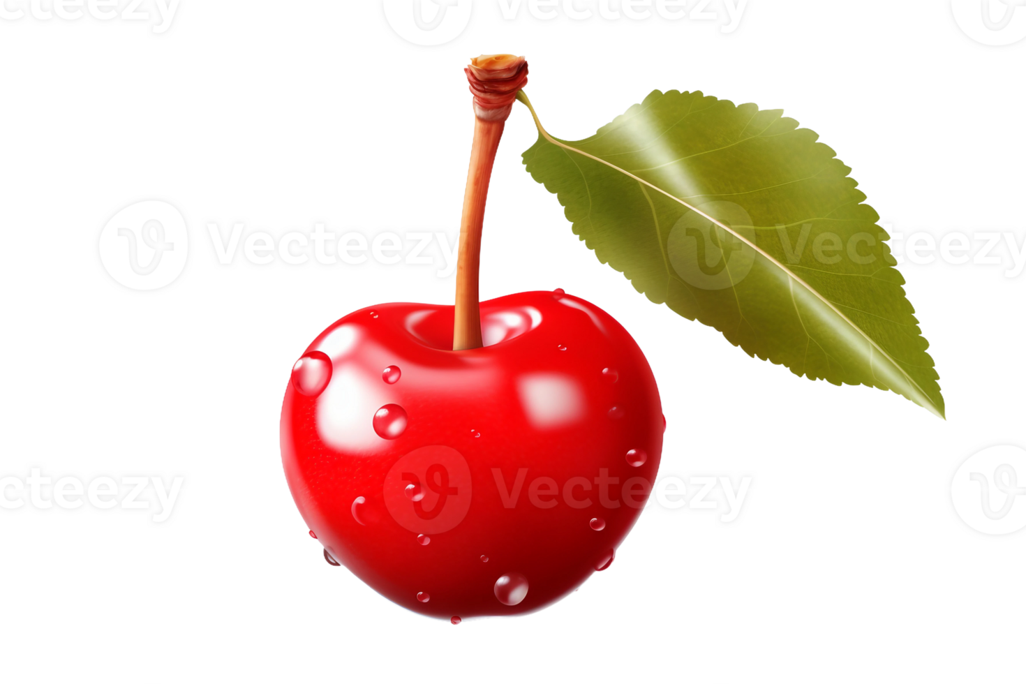 AI generated Vibrant Acerola Cherry on Transparent background png