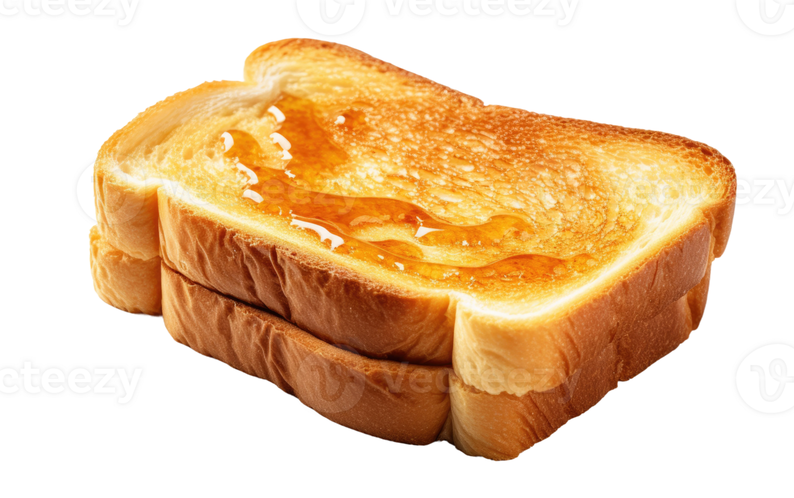 AI generated Slice of Toast on Transparent background png