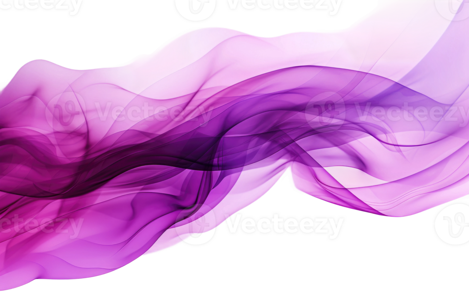 AI generated Vibrant Purple Abstract Smoke on Transparent background png