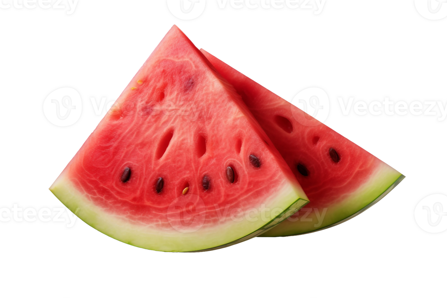 AI generated Vibrant Watermelon Slice on Transparent background png
