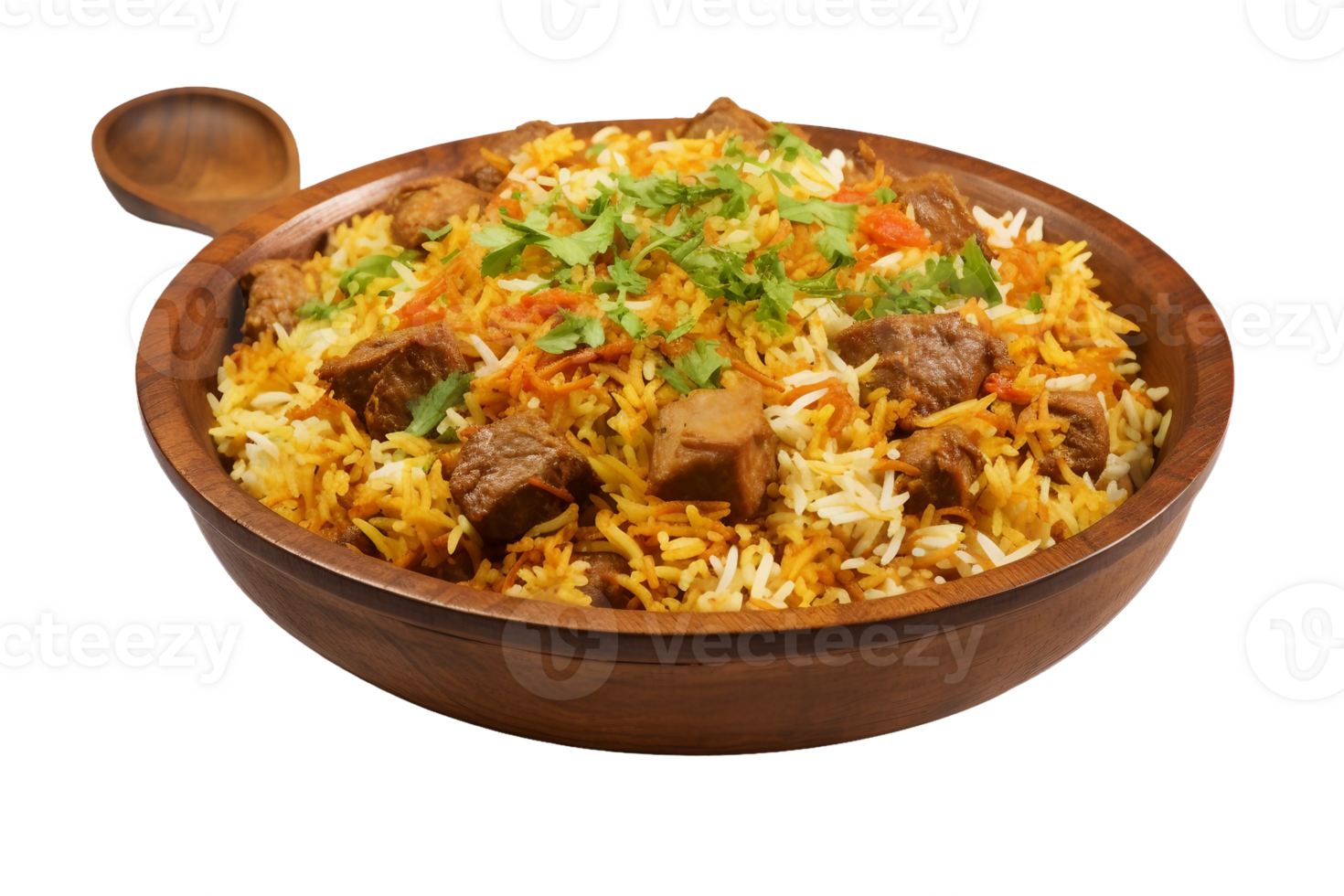 AI generated Mouthwatering Biryani Feast on Transparent Background png
