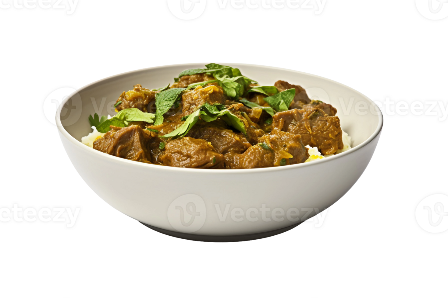 AI generated Delicious Lamb Korma on Transparent Background png