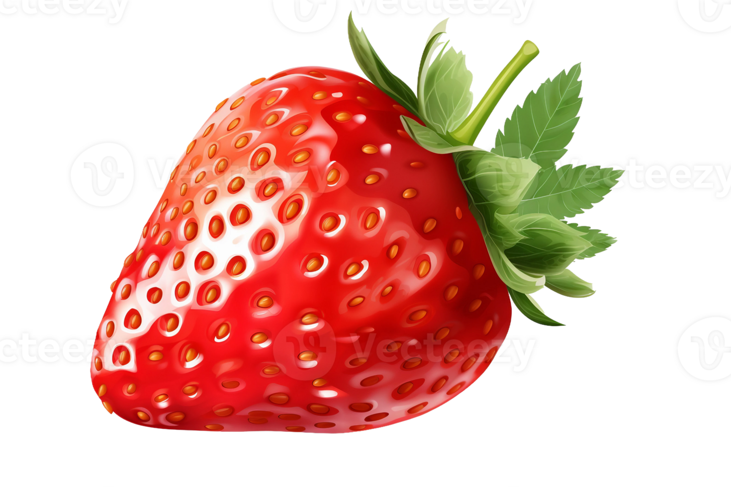 ai généré succulent fraise sur transparent Contexte png