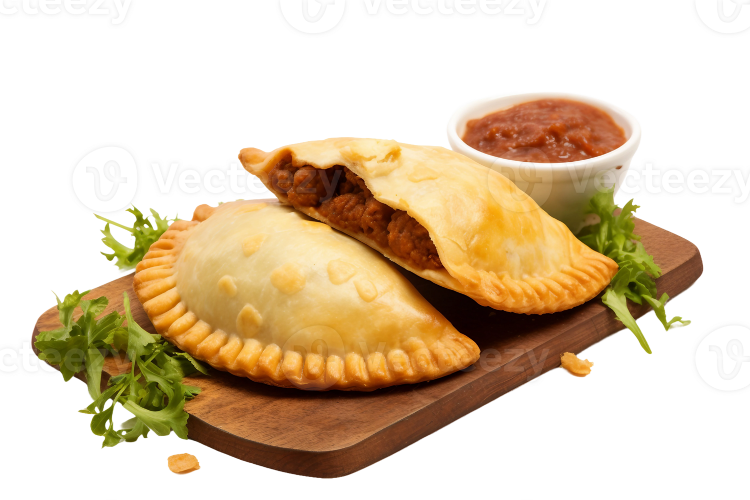 AI generated Savory Meat and Cheese Pastries on Transparent Background png