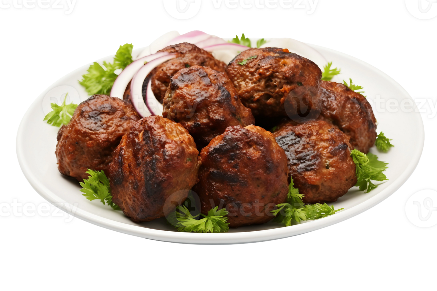 AI generated Delicious Beef Kofta on Transparent Background png