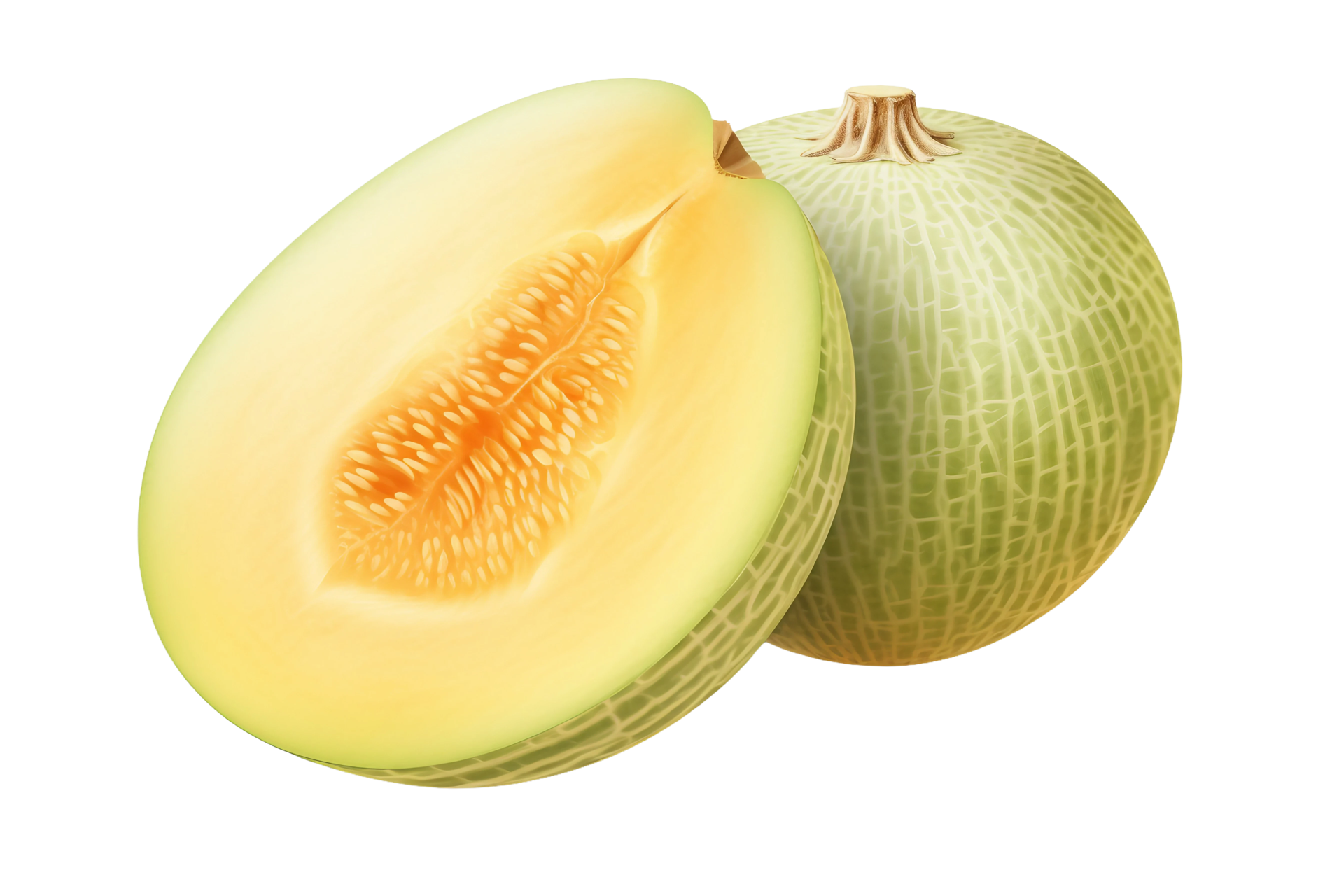 AI generated Sliced Honeydew Melon on Transparent background 36627318 PNG