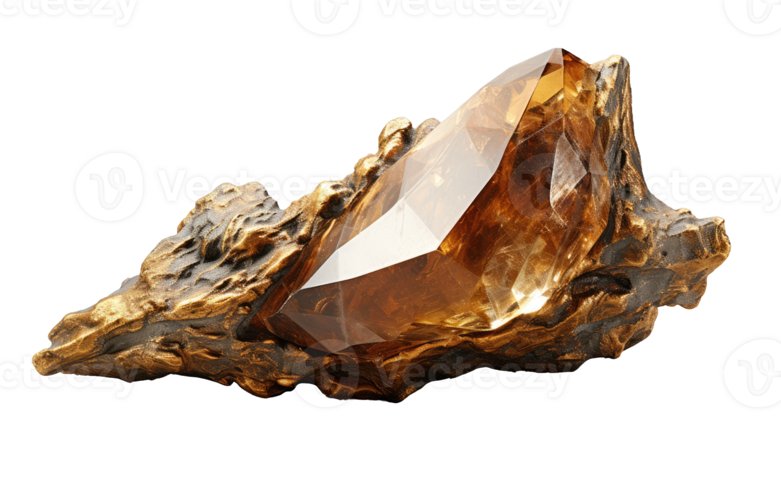 AI generated Shimmering Precious Metal on Transparent background png