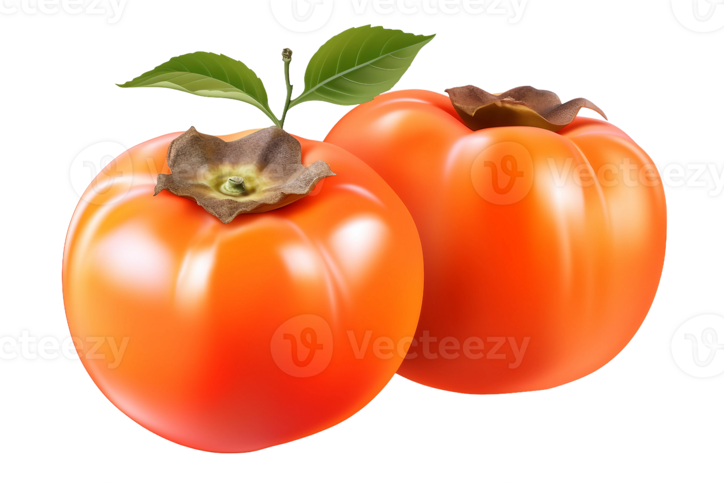 AI generated Luscious Persimmon on Transparent background png