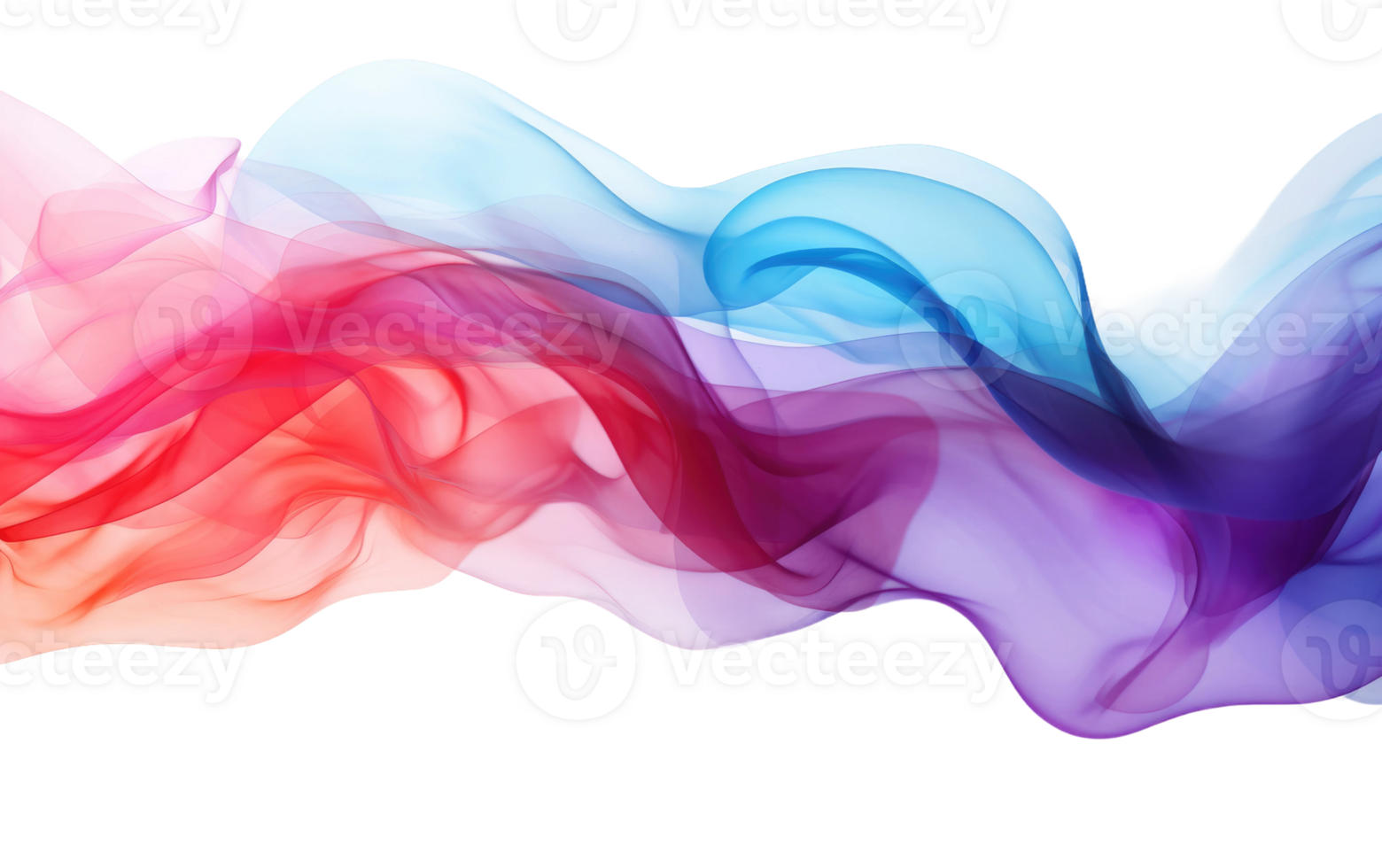 AI generated Vibrant Gradient Smoke on Transparent background png