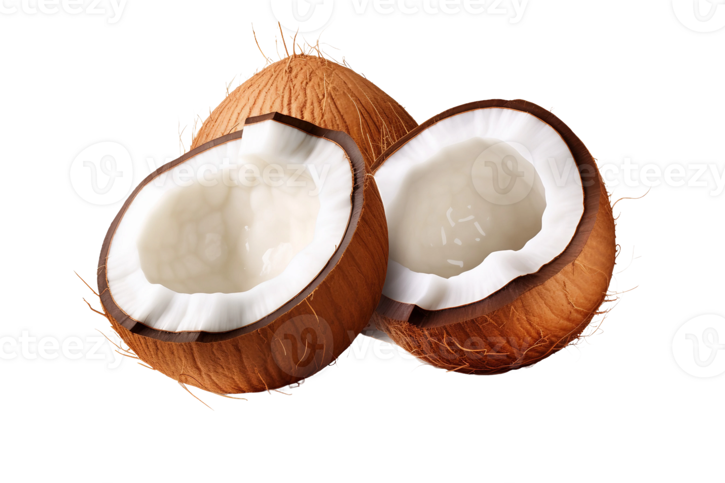 AI generated Elegant Isolated Coconut on Transparent background png
