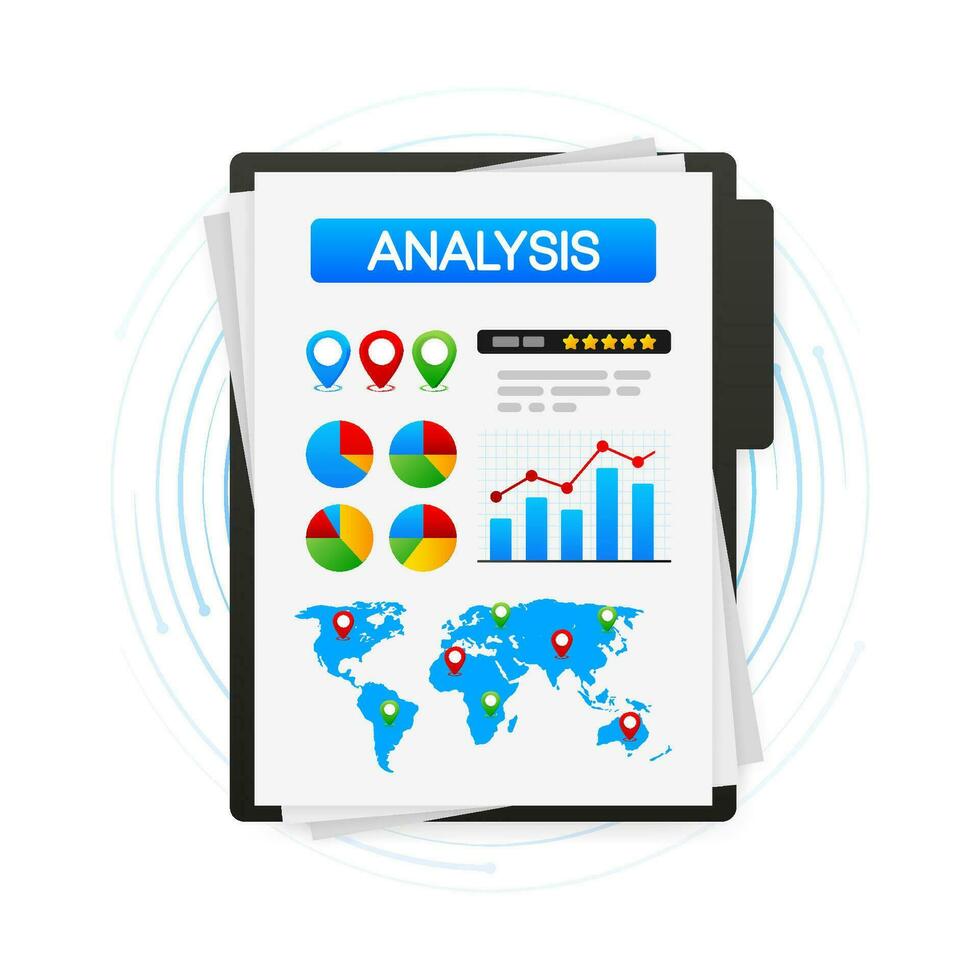 Analysis, great design for any purposes. Vector illustration, cartoon character