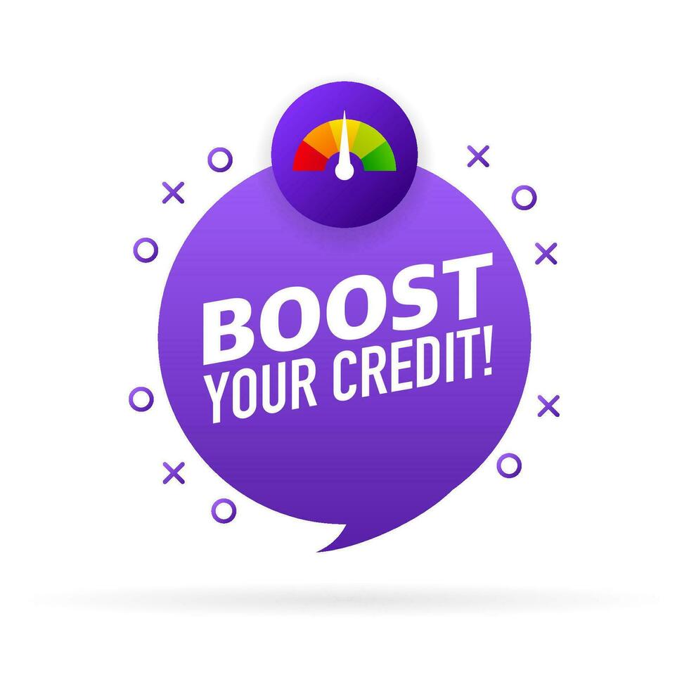 Boost your credit. Business vector icon. Stock vector illustration