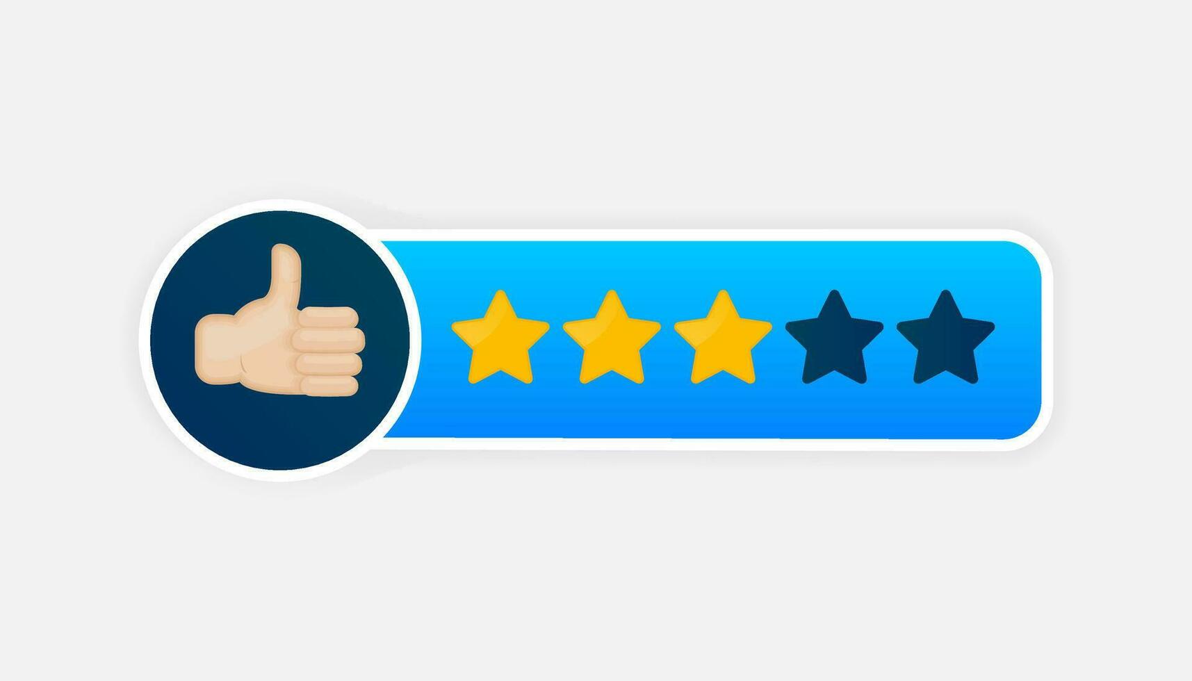 Rating stars badges on a white background. Vector illustration