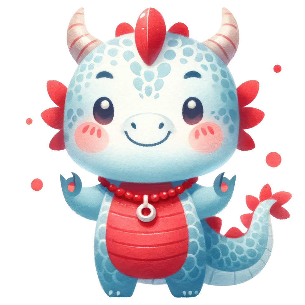 AI generated Chinese New Year Dragon isoleted png