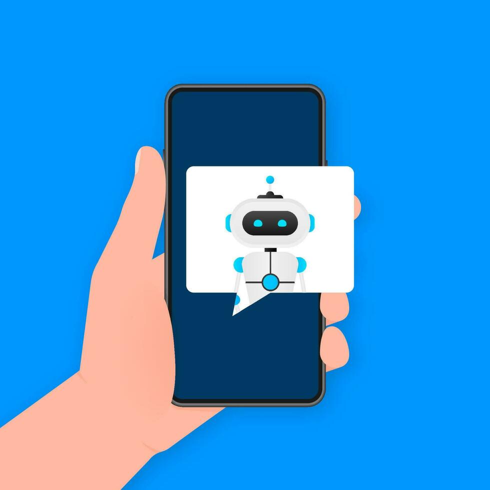 Chatbot icon concept, chat bot or chatterbot. Robot Virtual Assistance Of Website Or Mobile Applications. Vector illustration