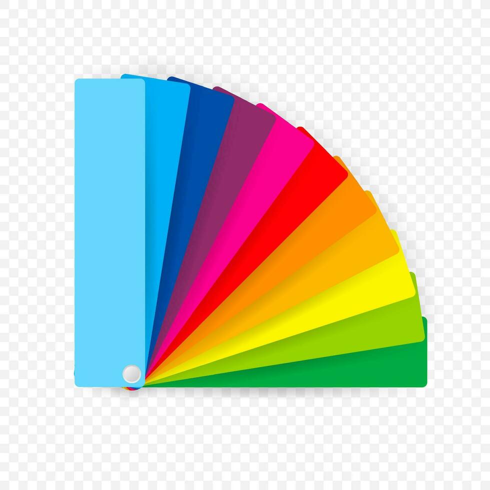 Color palette guide on transparent background vector