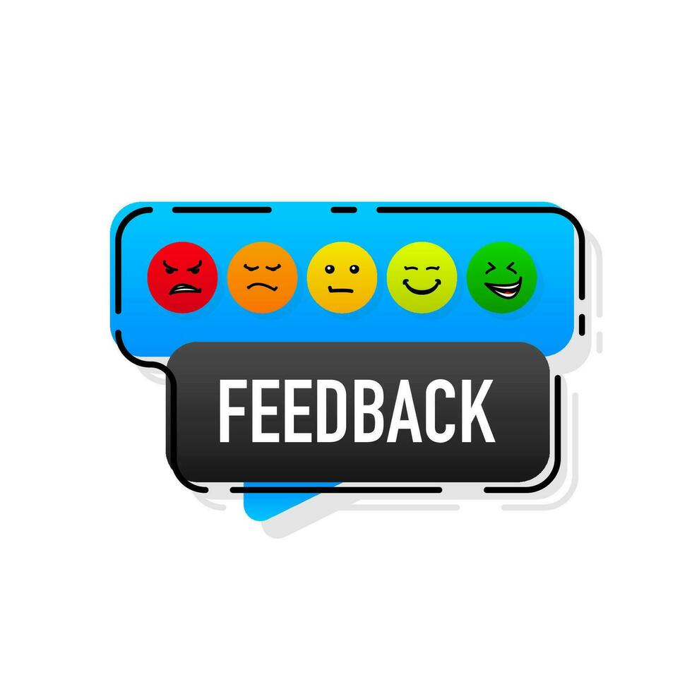 Vector Set of Emoticons. Sad and Happy Mood Icons. Feedback icon