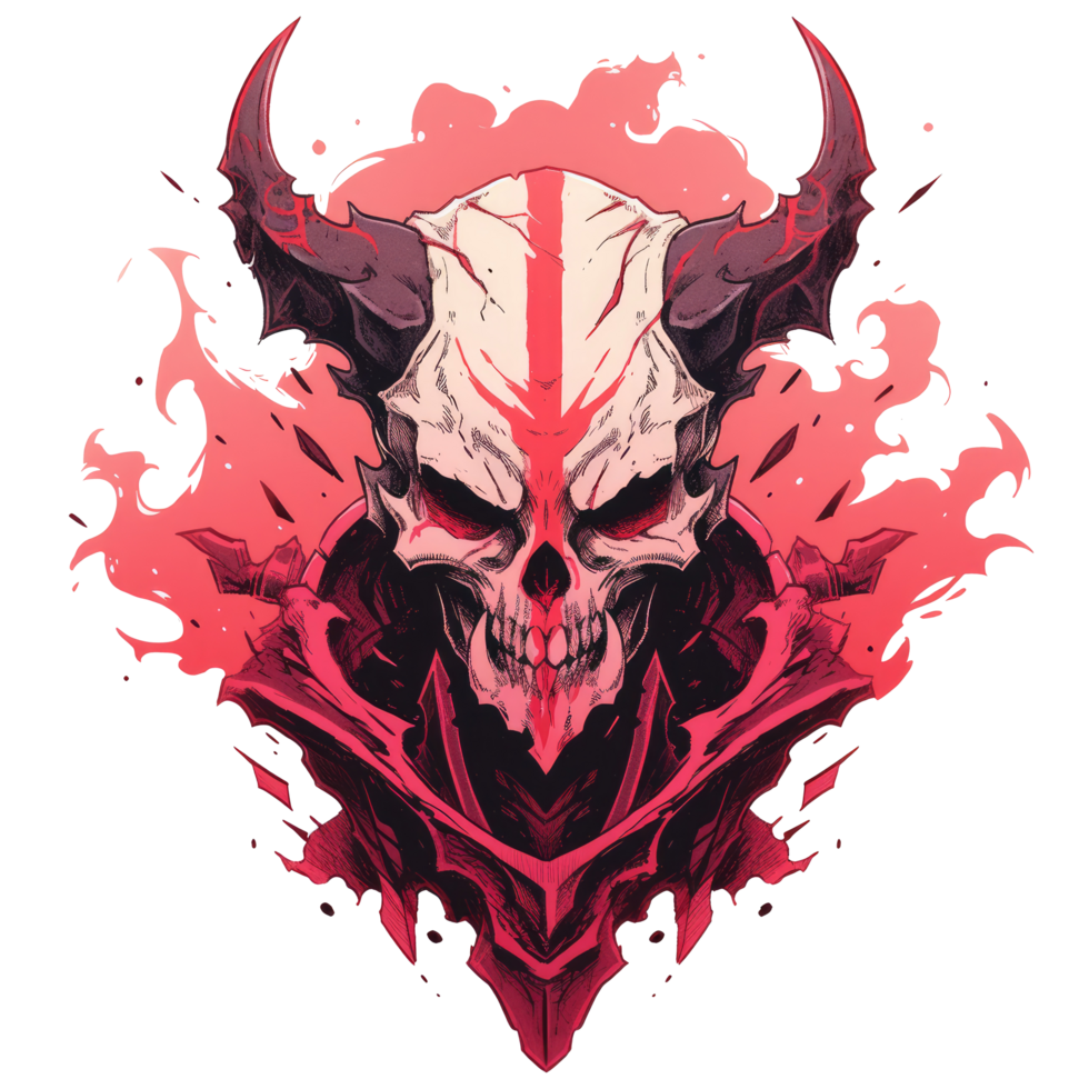 AI generated Cool skull illustration for your t-shirt design png