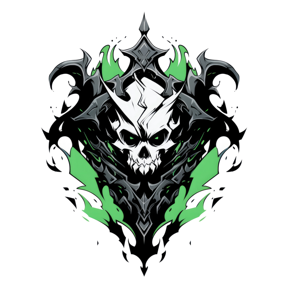 AI generated Cool skull illustration for your t-shirt design png