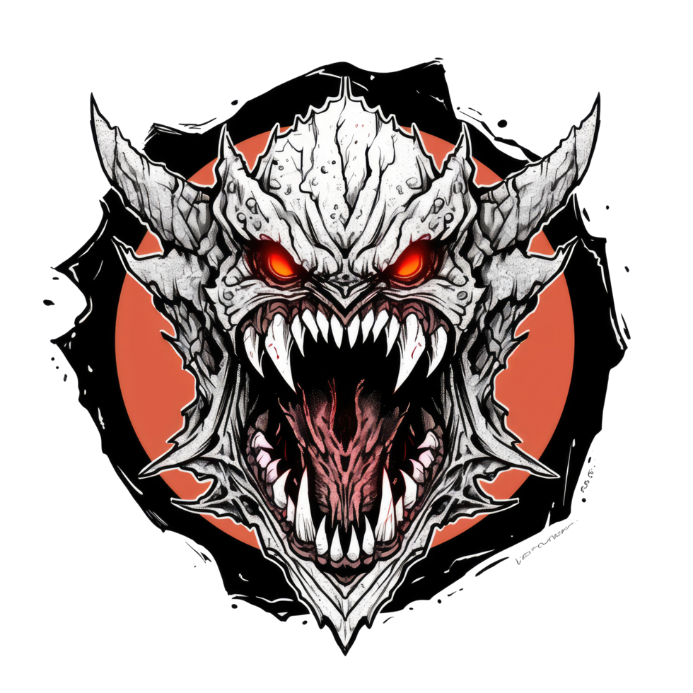 AI generated monster character illustration for your t-shirt design png