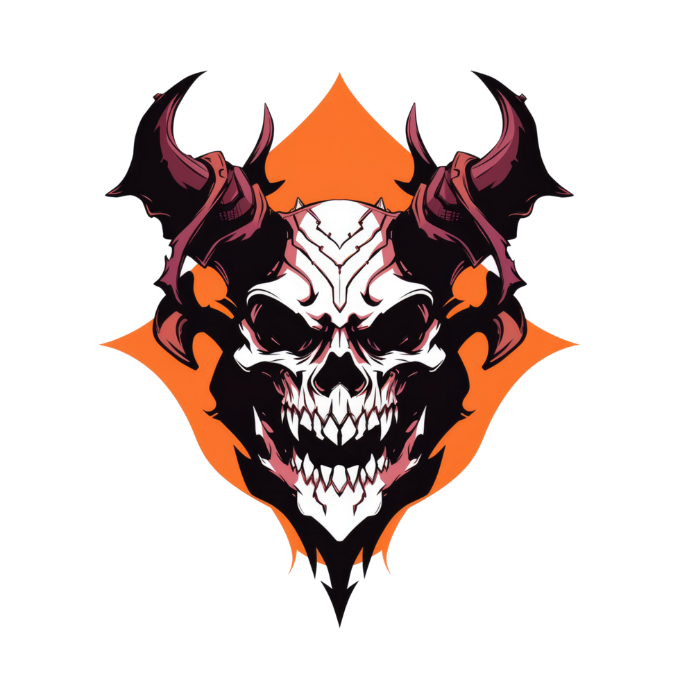 AI generated Cool skull illustration for your t-shirt design png