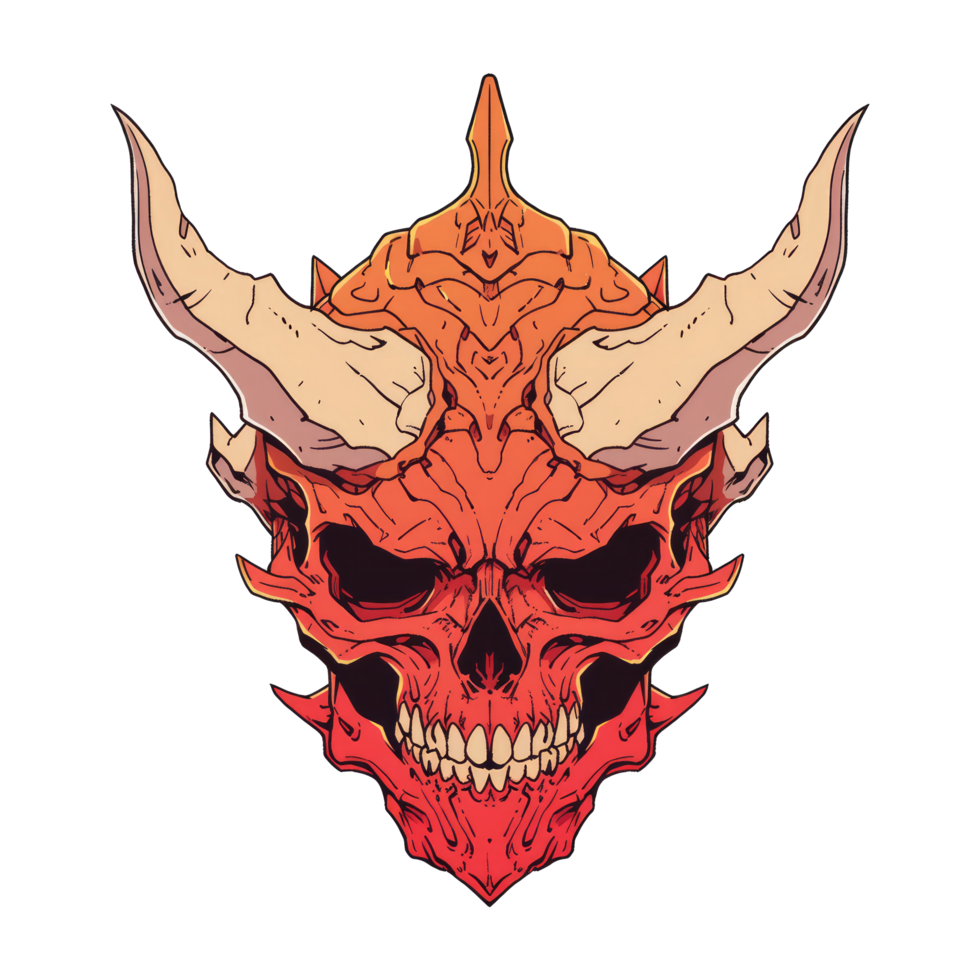 AI generated Cool skull illustration for your t-shirt design png