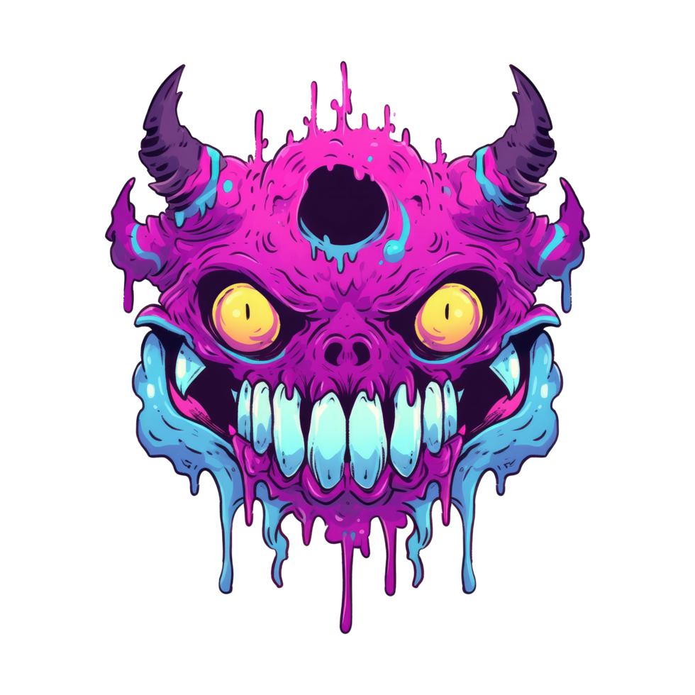 ai generiert cool Monster- Charakter zum Ihre T-Shirt Design png