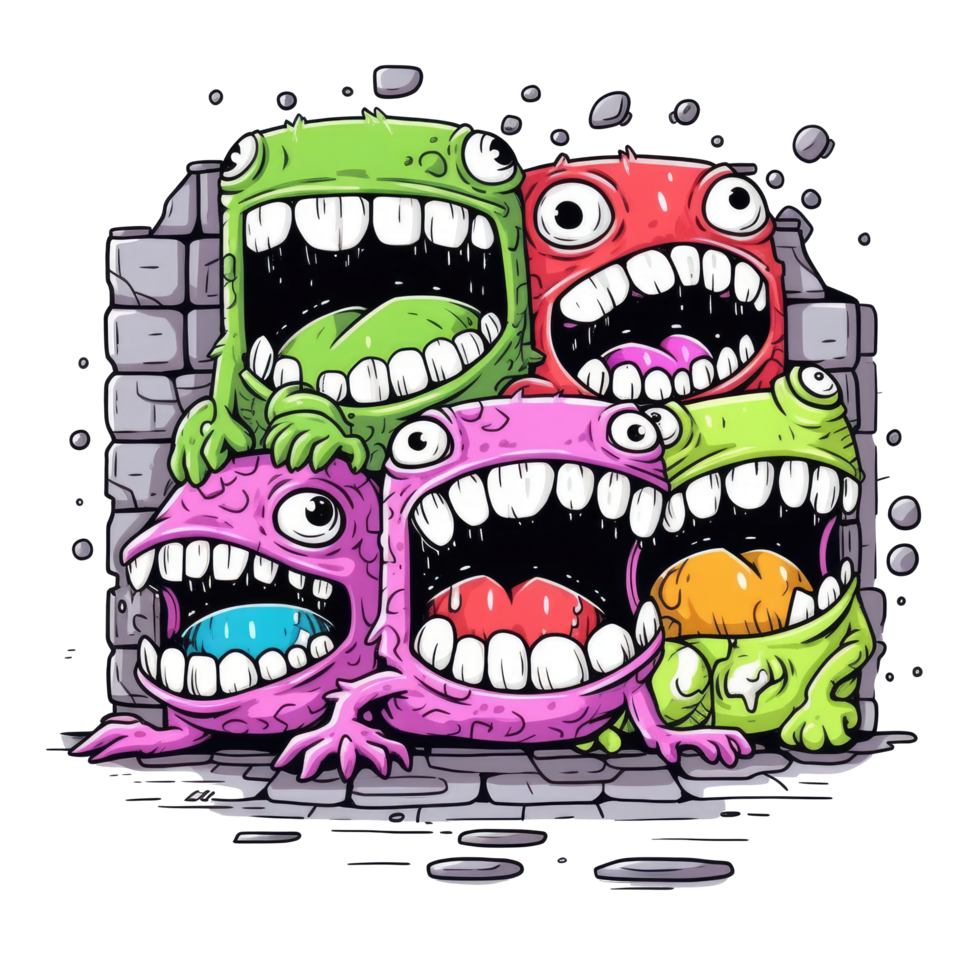 ai generiert cool Monster- Charakter zum Ihre T-Shirt Design png