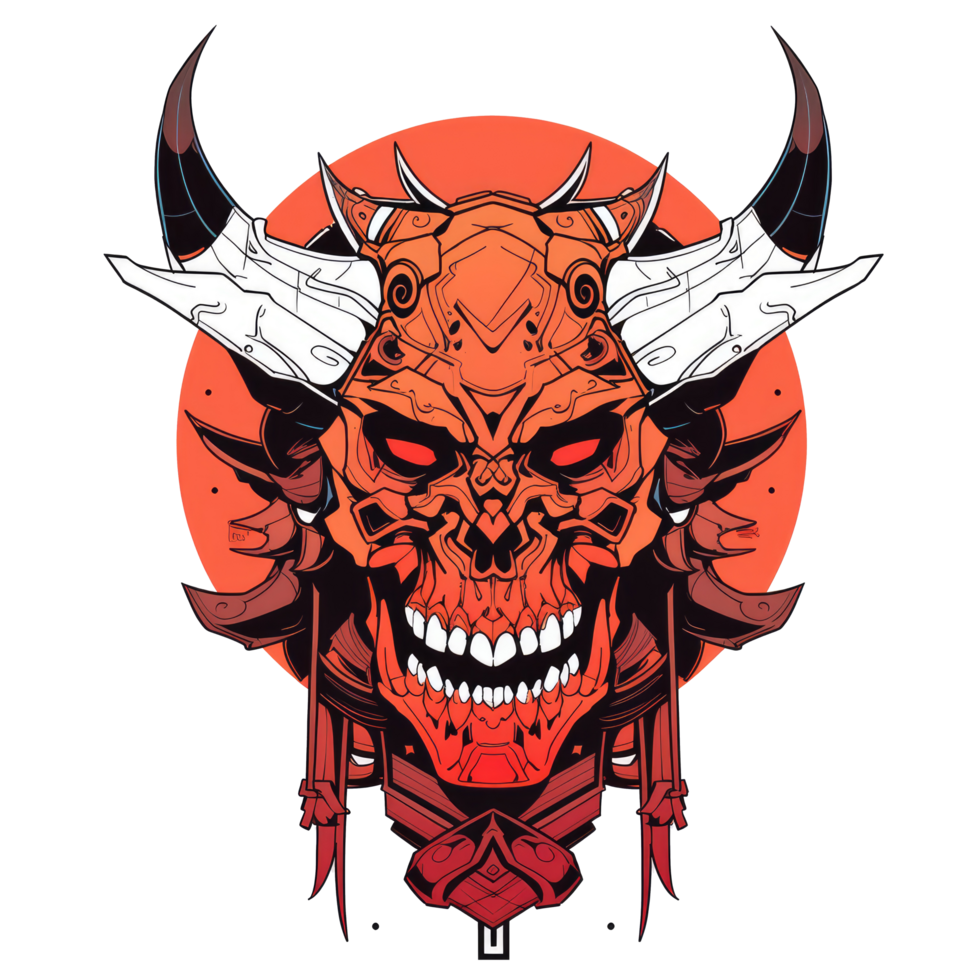 AI generated Cool skull illustration for your t-shirt design png