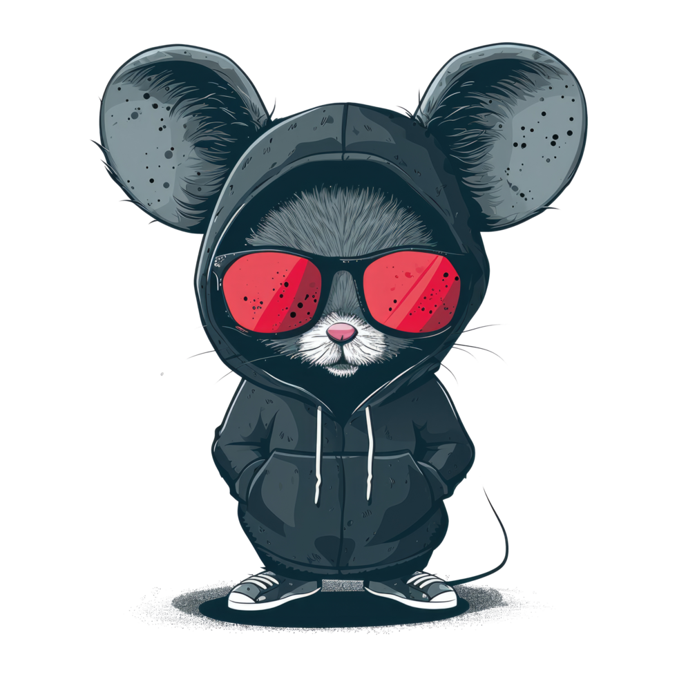 AI generated Cool mouse character for your t-shirt design png