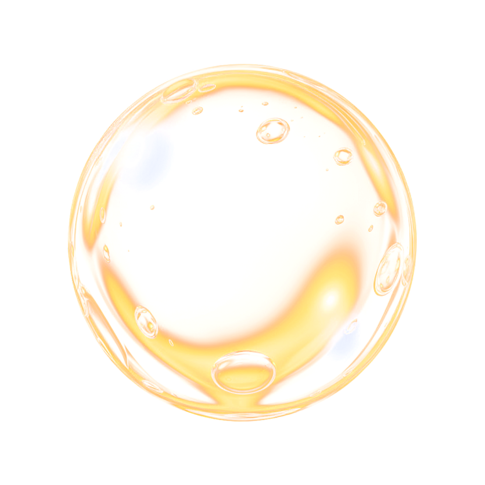 AI generated Transparent golden oil bubble png