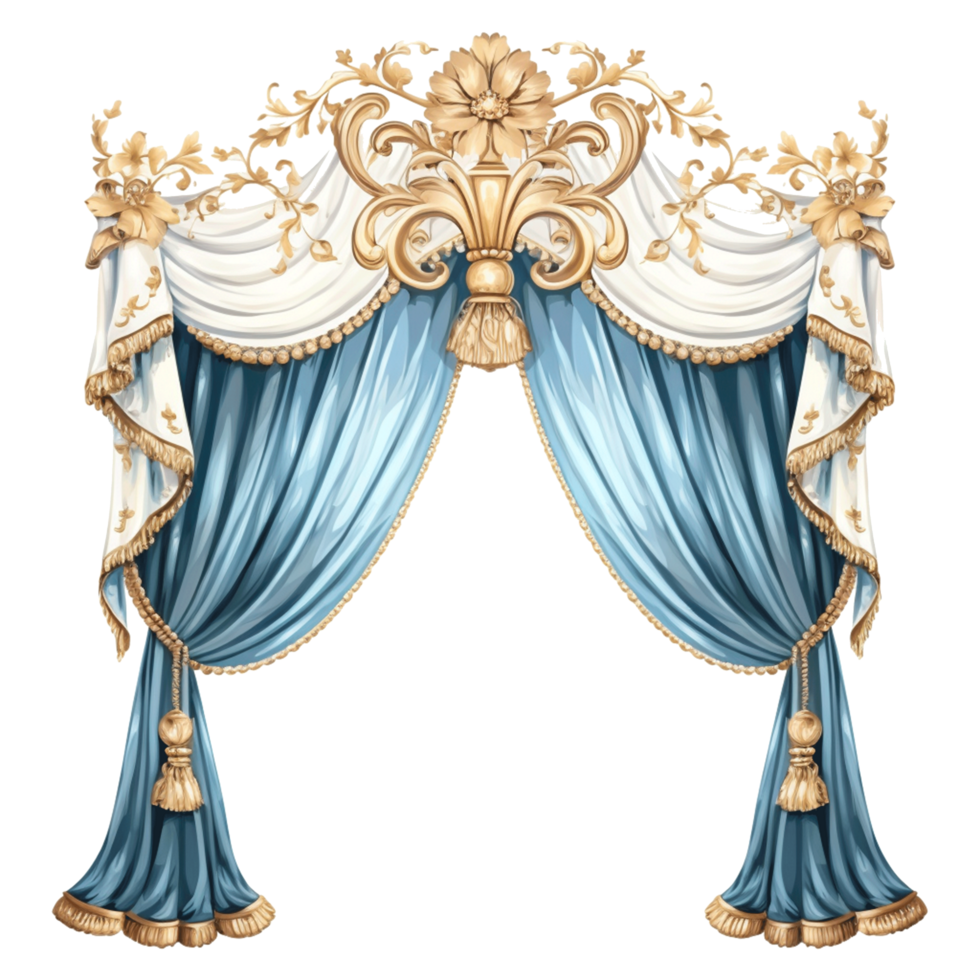 AI generated luxury royal curtain png