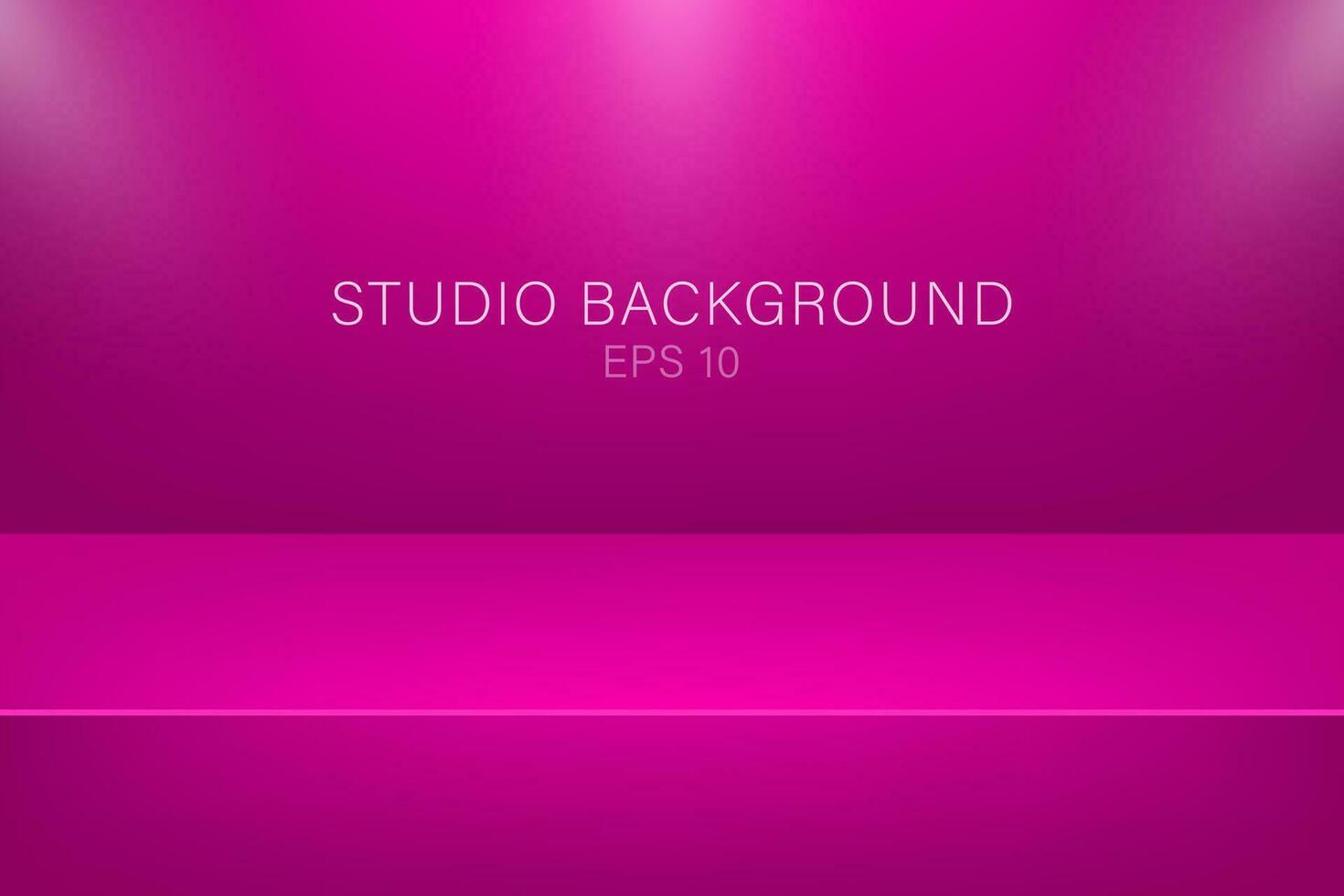 Modern studio background, great design for any purposes. Vector pink abstract background. 3d vector illustration.