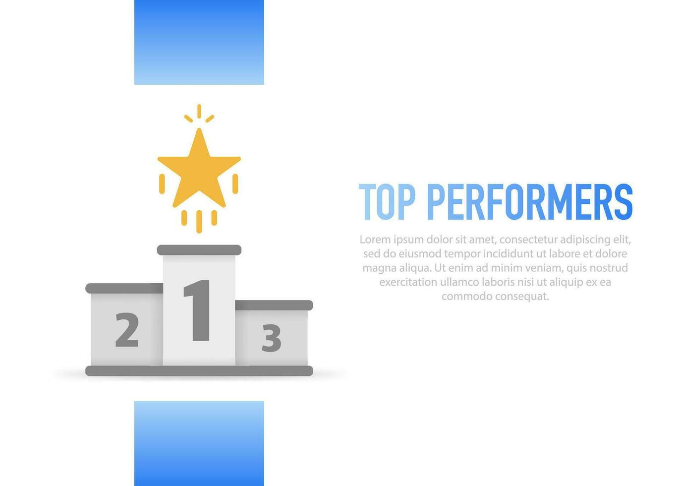 Top Performers. Website template designs. Vector illustration.
