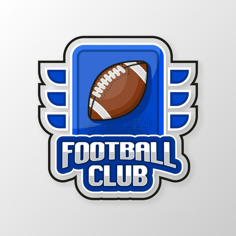 Football ball. Sport game tournament. League team and fan club. Vector illustration.