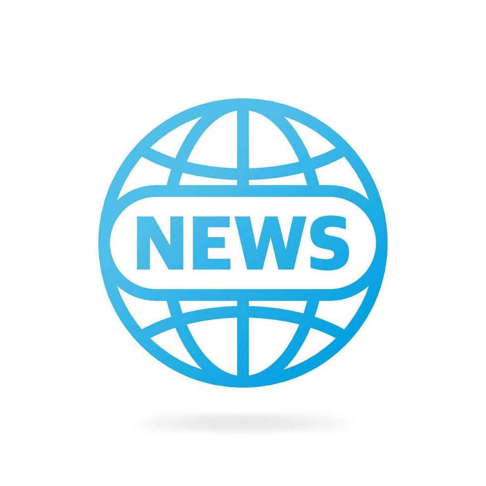News Icon, Badge, Emblem for broadcasting or online tv stream. Vector in flat design style. Vector illustration.