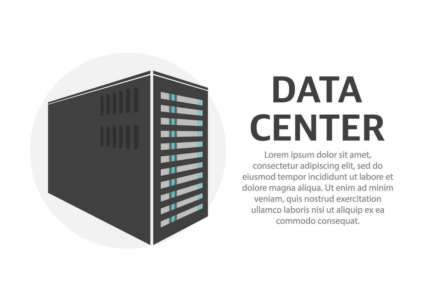 datos centro. red servidores computadora hardware tecnología decorativo elementos. vector ilustración.