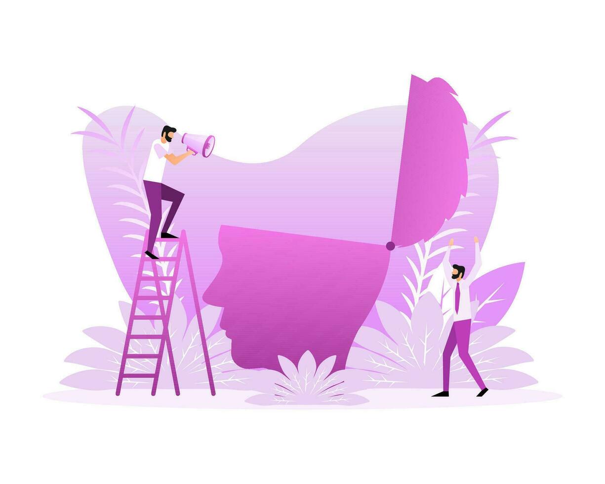 Business idea, idea creative, finding solution. Vector illustration.