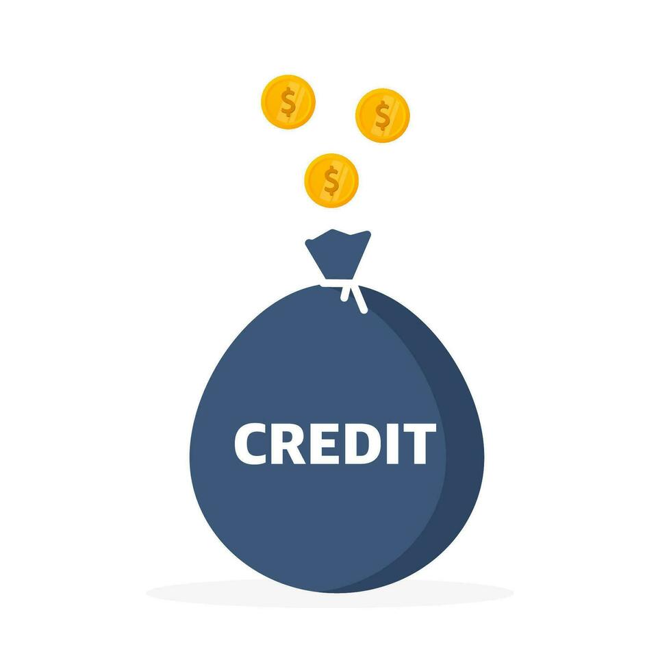 .Credit money. Spending money. flat vector illustration.