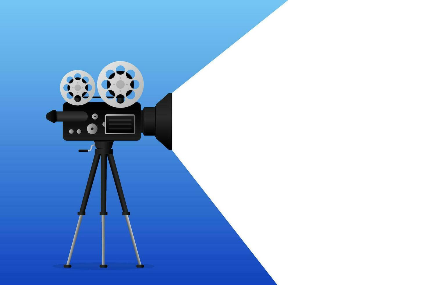 Movie projector, Retro cinema. Cinematography festival. Movie time