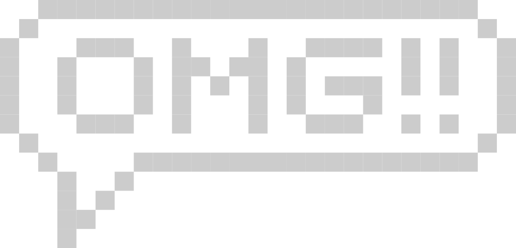 Speech bubbles pixel OMG vector