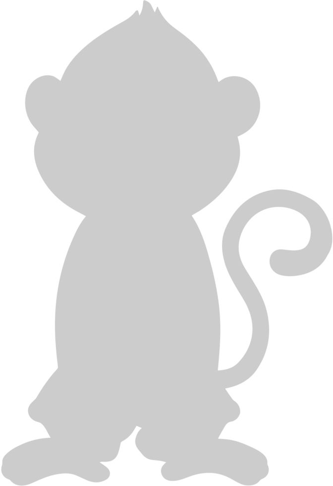 Ape standing vector