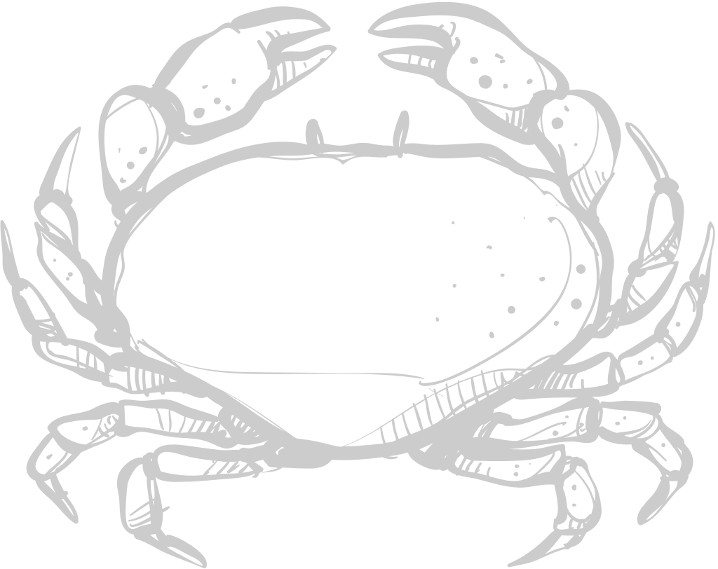 Crab outline vector