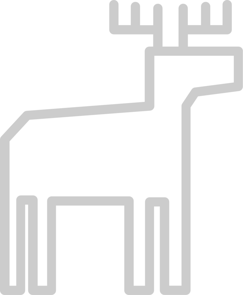 Deer outline vector