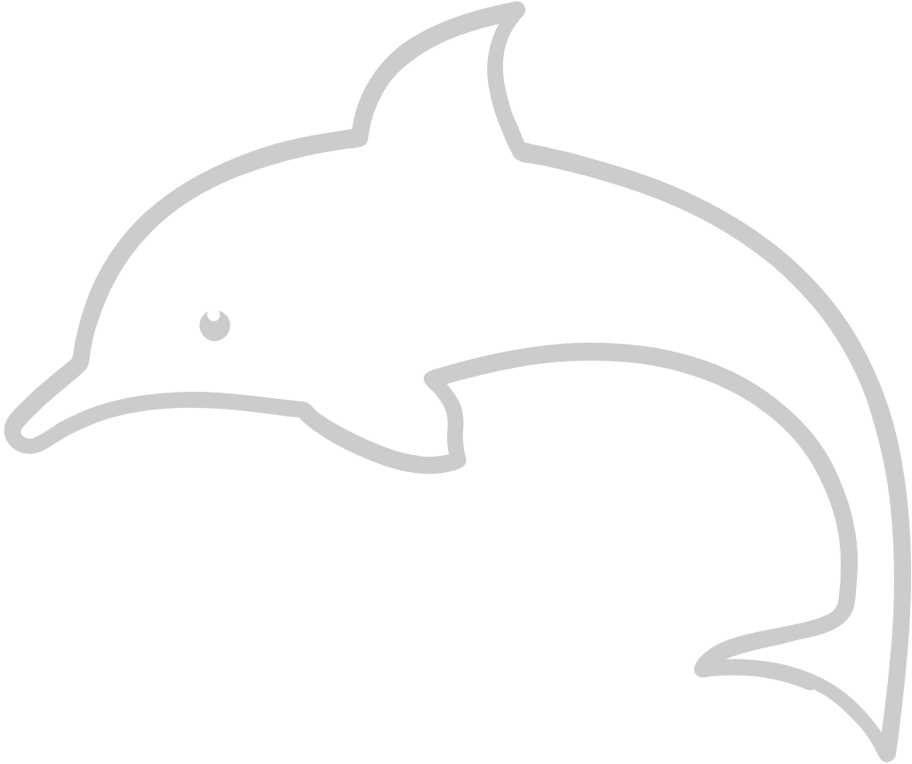 Dolphin outline vector